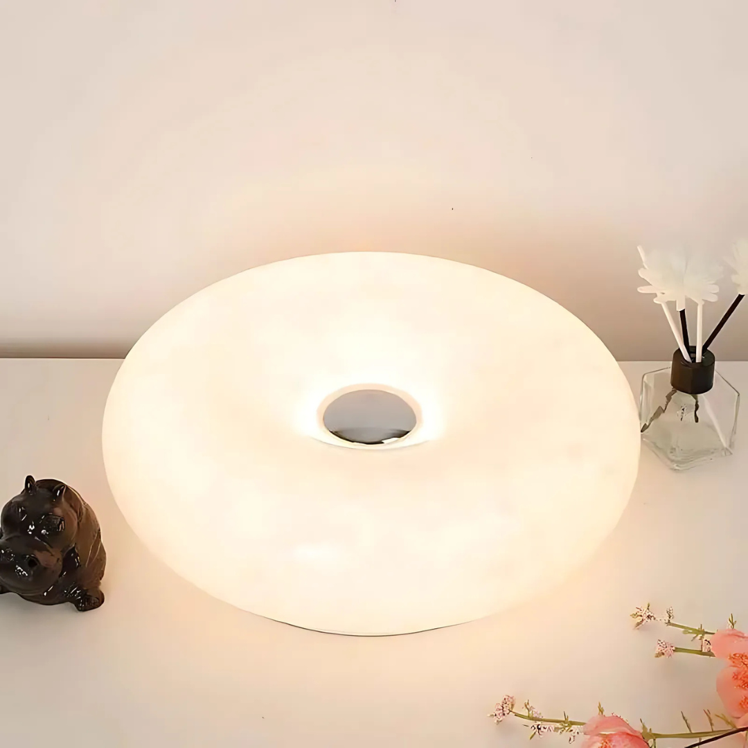 Lunaform: Bauhaus LED Glass Donut Table Lamp Wall Lamp