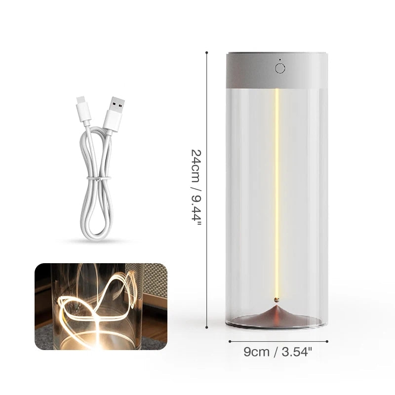 Clear Body Modern Table Lamp with Warm LED Light