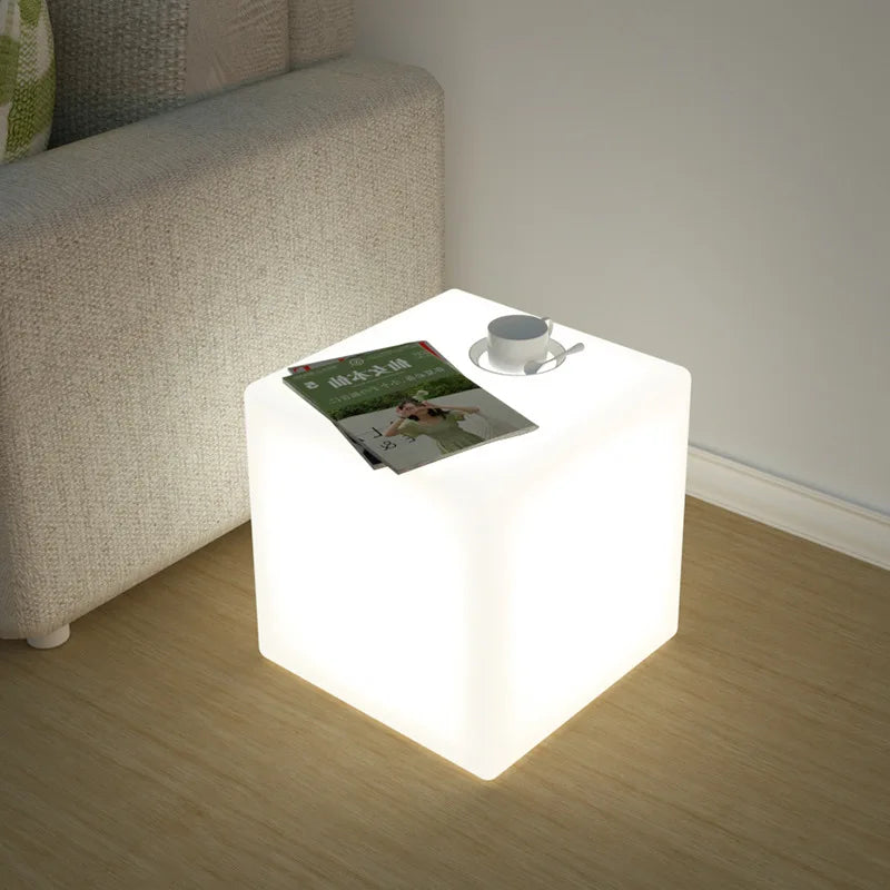 Creative Luminous Stool Floor Light PVC Plastic.