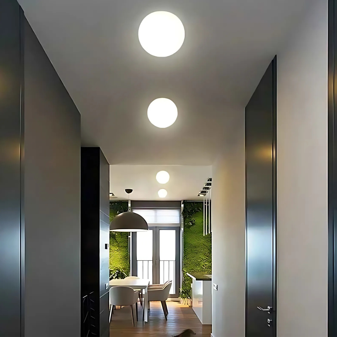 Glass Ceiling Lights with Soft Ambient Lighting