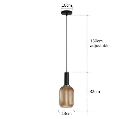 Chhavi: Retro Colorful Glass Pendant Light