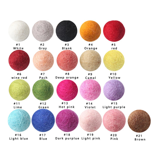 Mitra - 200pc 20mm Wool Felt Balls