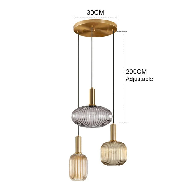 Chhavi: Retro Colorful Glass Pendant Light