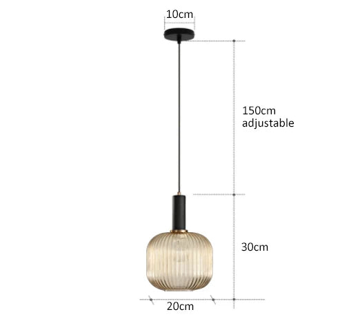 Chhavi: Retro Colorful Glass Pendant Light