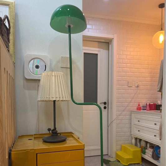 LED floor lamps in polished chrome finish for energy-saving home lighting.