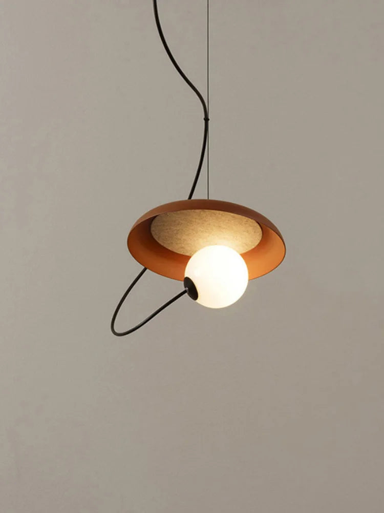 Loft Bedside Table Droplight White Finish Metal.
