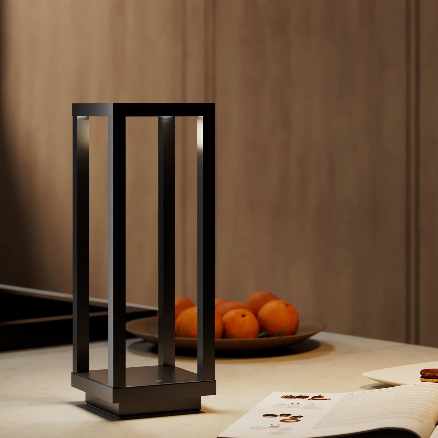 Loki Nordic rechargeable LED table lamp in matte black