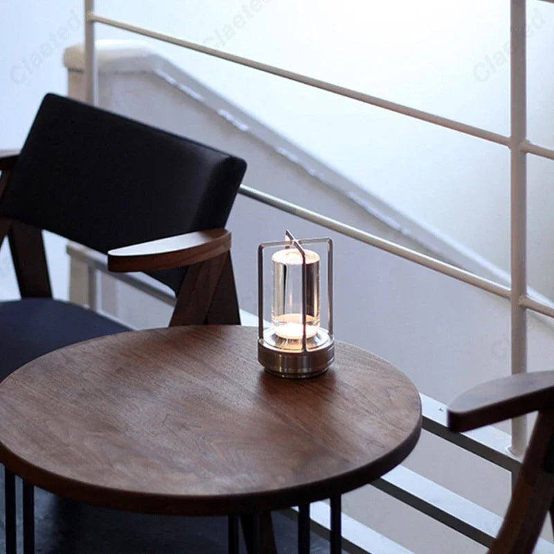 Luxury Black Cordless LED Desk Lamp
