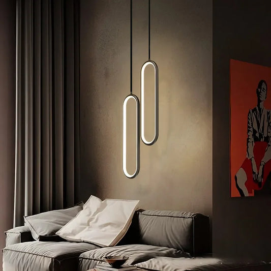 Luxury LED Hanging Lamp – Contemporary Pendant Light for Bedrooms & Dining Areas