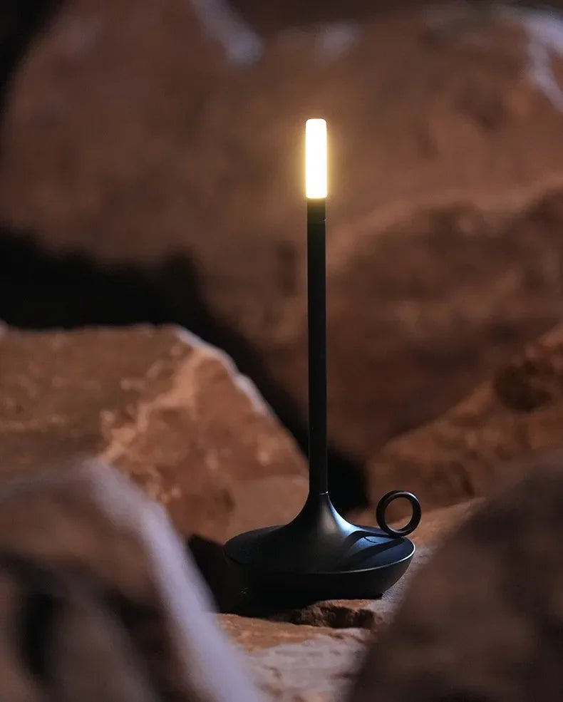 Minimalist BlackTable Lamp with Touch Control