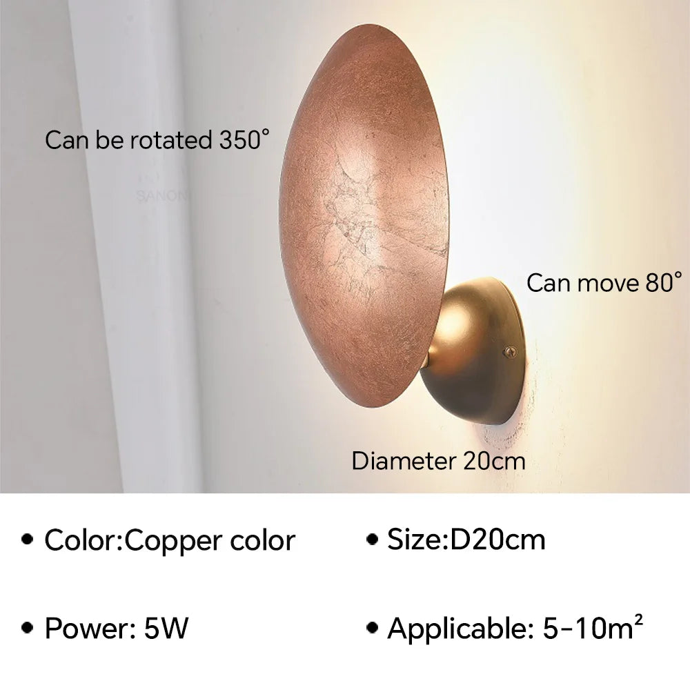 Modern Eclipse LED Wall Sconce for Bedroom