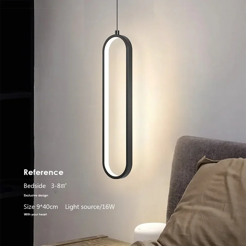 Modern LED Chandelier – Gold & Black Pendant Light for Elegant Interiors