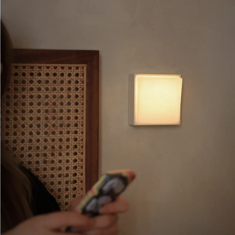 Modern Rectangular Bedside Table Lamp Endless Dimming.