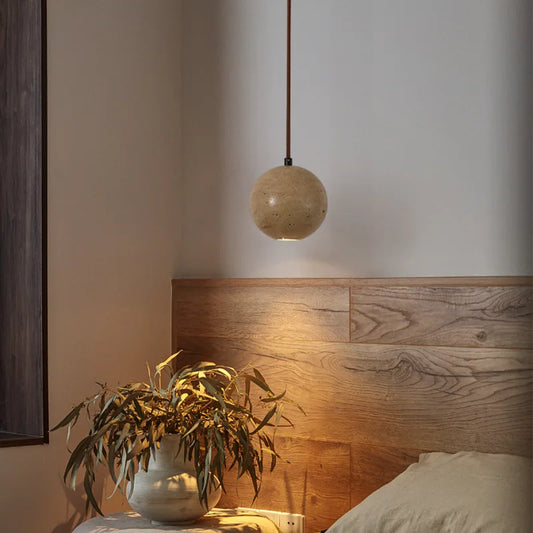 Natural stone pendant light lamps for living room bedside decor.
