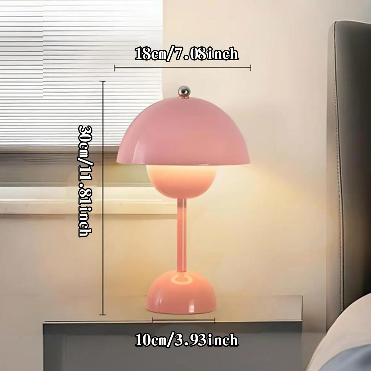 Rechargeable flowerbud Pink table lamp for reading, study, and mood lighting