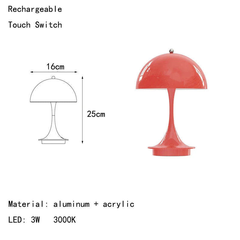 Dagny Nordic Rechargeable LED Table Lamp – Cordless Desk Light