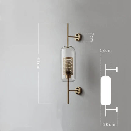 Roshni: Modern Glass Wall Lamp