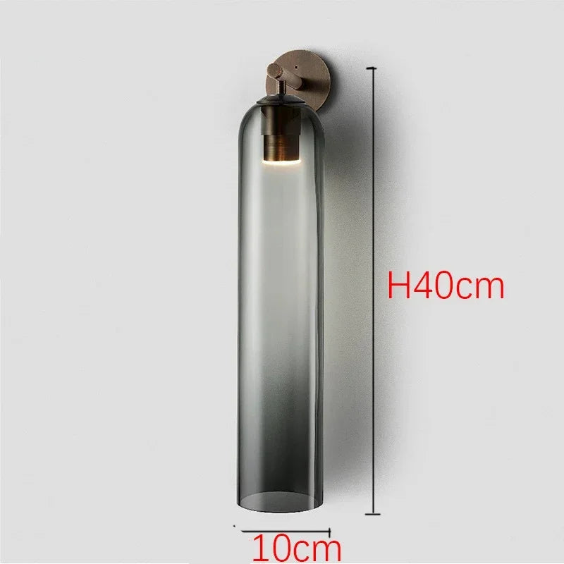Vidyut: Nordic LED Glass Wall Sconce