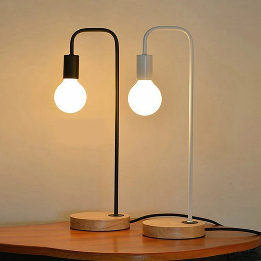 Modern Wooden Desk Lamp – LED Reading Light for Study & Workspaces