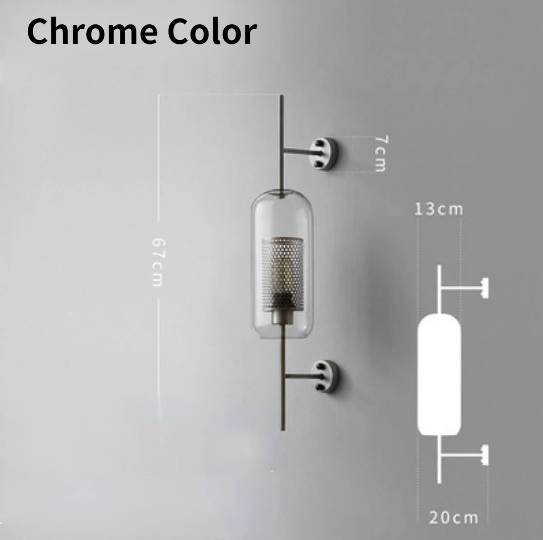 Roshni: Modern Glass Wall Lamp