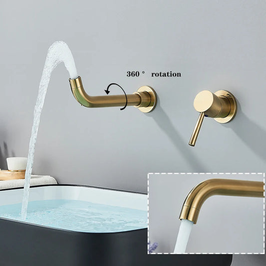 Dveesha – Dual Handle Wall Basin Faucet