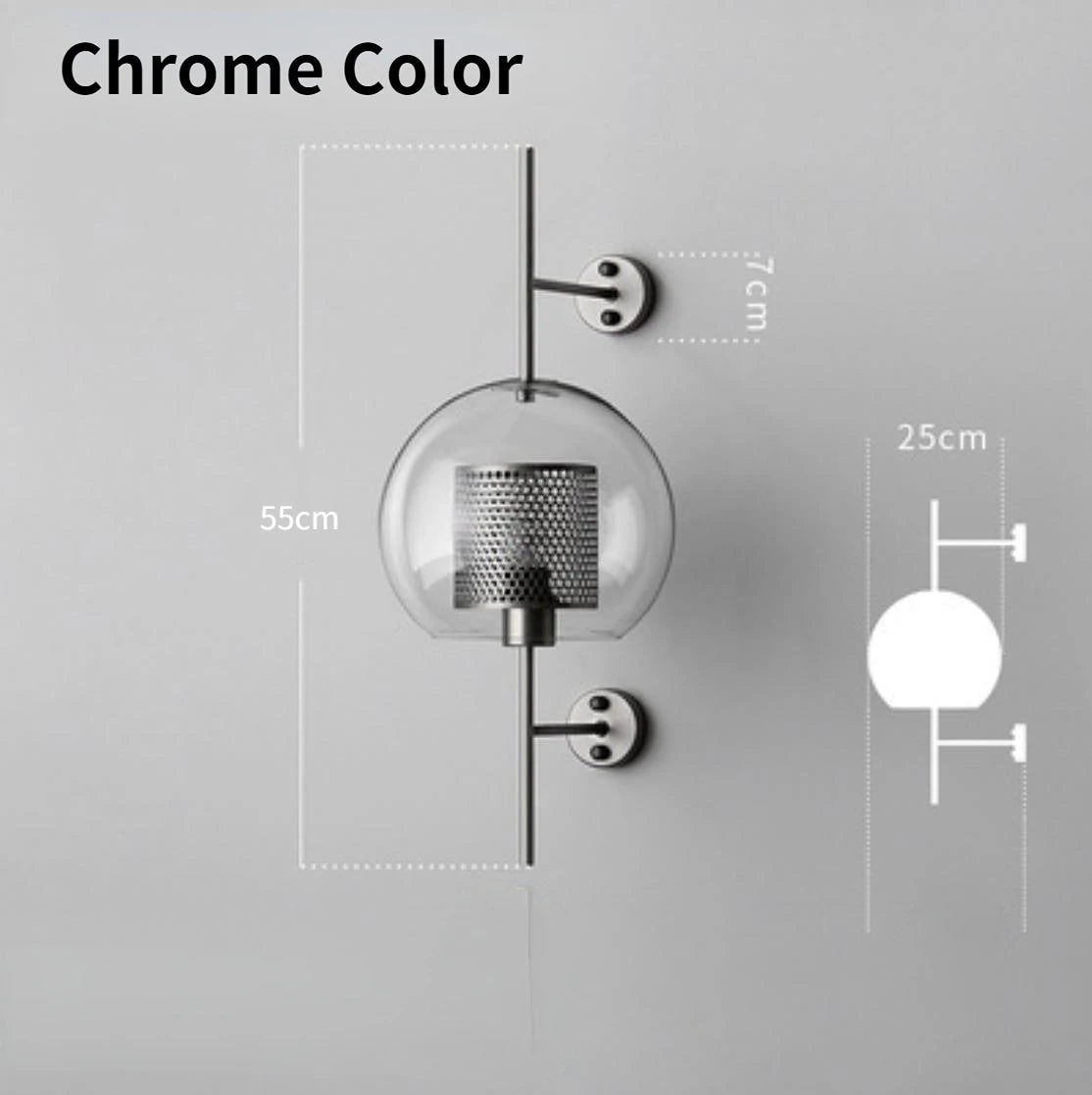 Roshni: Modern Glass Wall Lamp