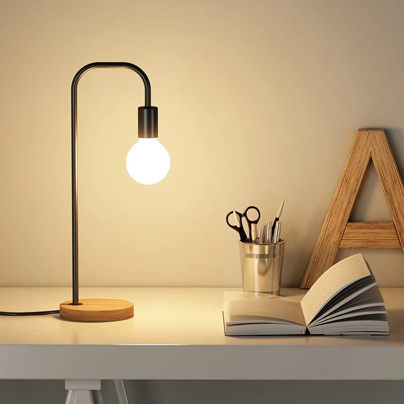 Chaitanya - Nordic Minimalist Wooden Desk Lamp
