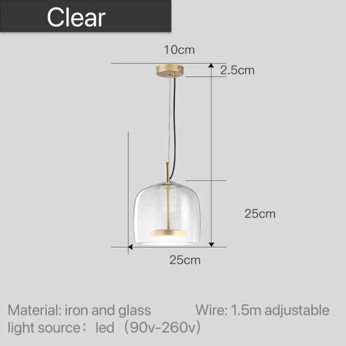 Dipti Nordic Glass Pendant