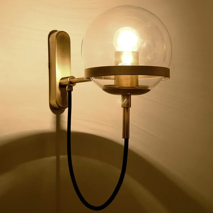 Deepashree: Modern Glass Wall Sconce