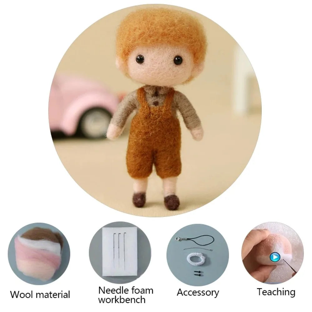 Ridhi - Handmade DIY Wool Felt Doll Kit