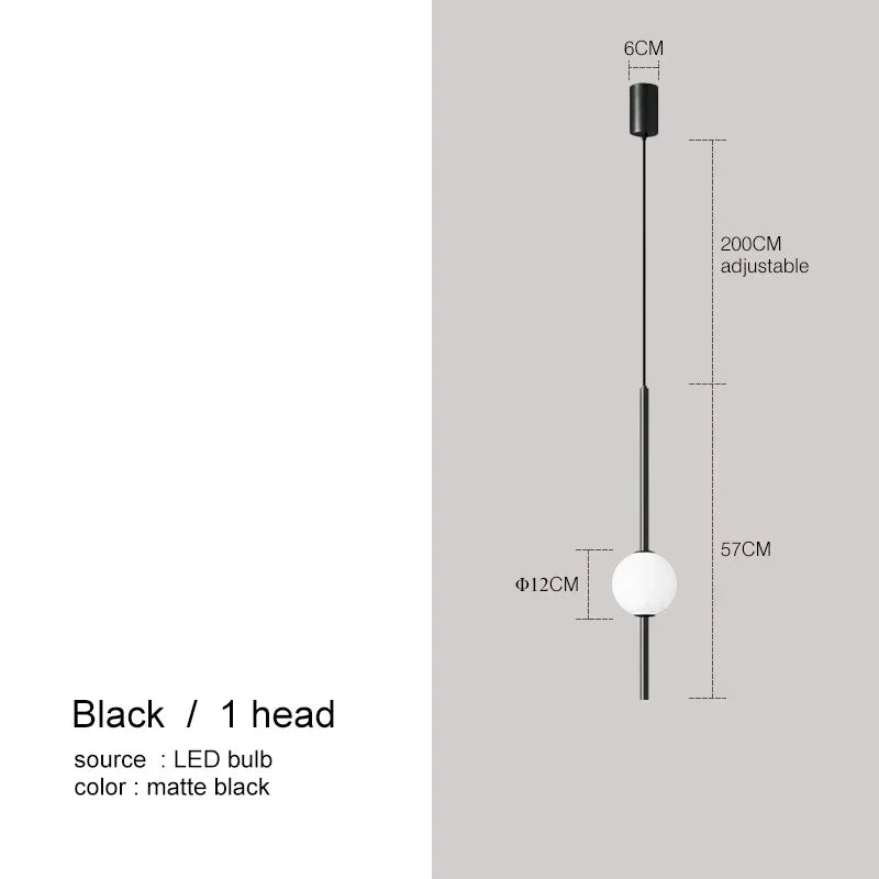 Soma: Nordic Glass Ball Pendant Light