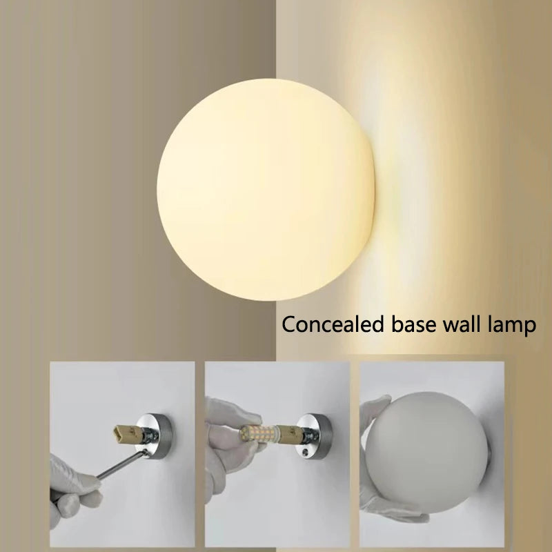 Vimala: Bauhaus Glass Wall Lamp