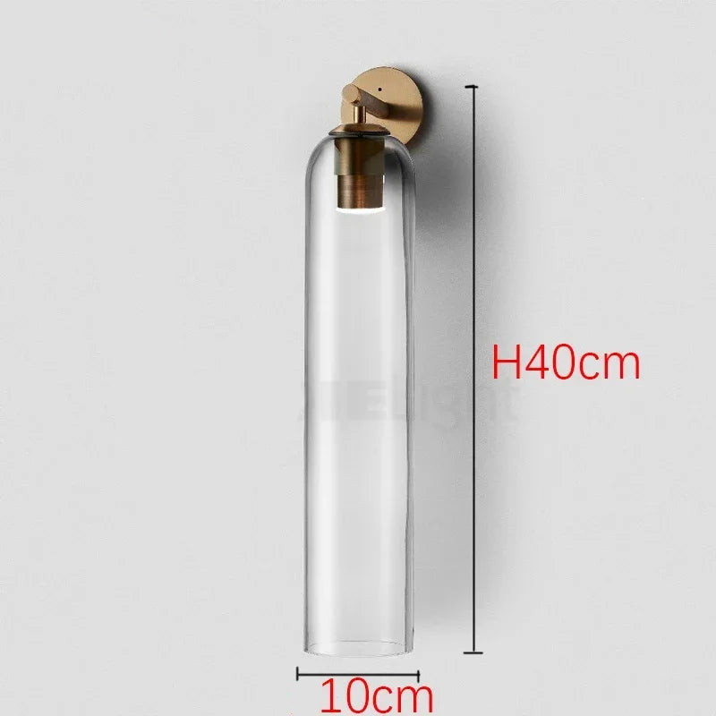 Vidyut: Nordic LED Glass Wall Sconce