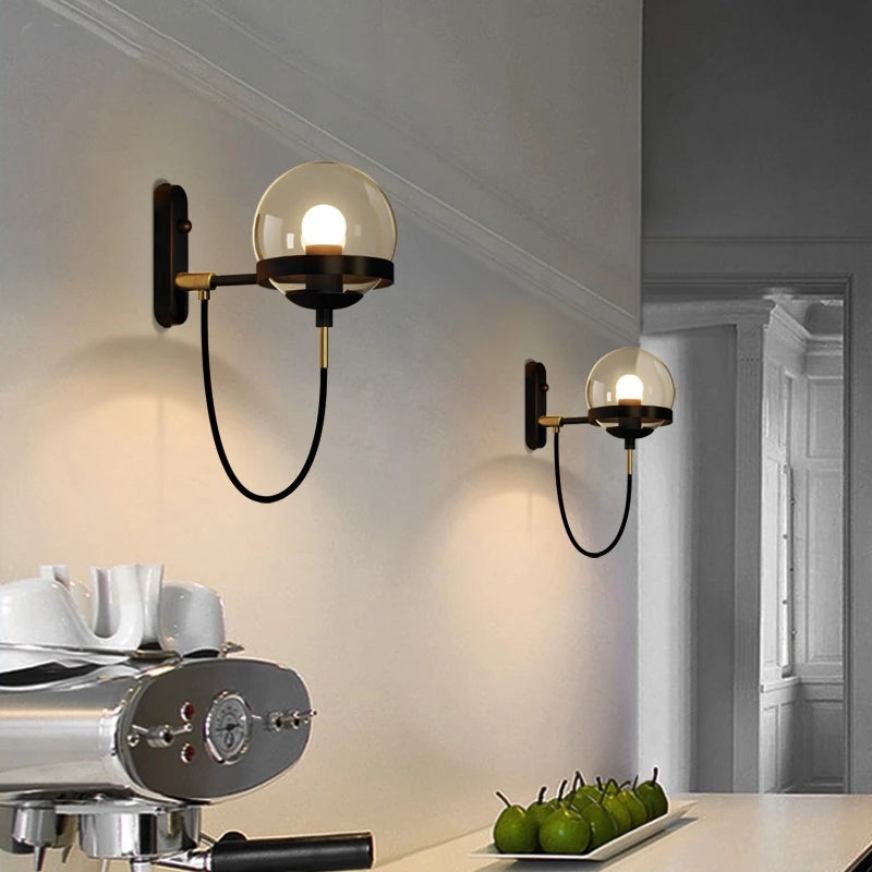 Deepashree: Modern Glass Wall Sconce