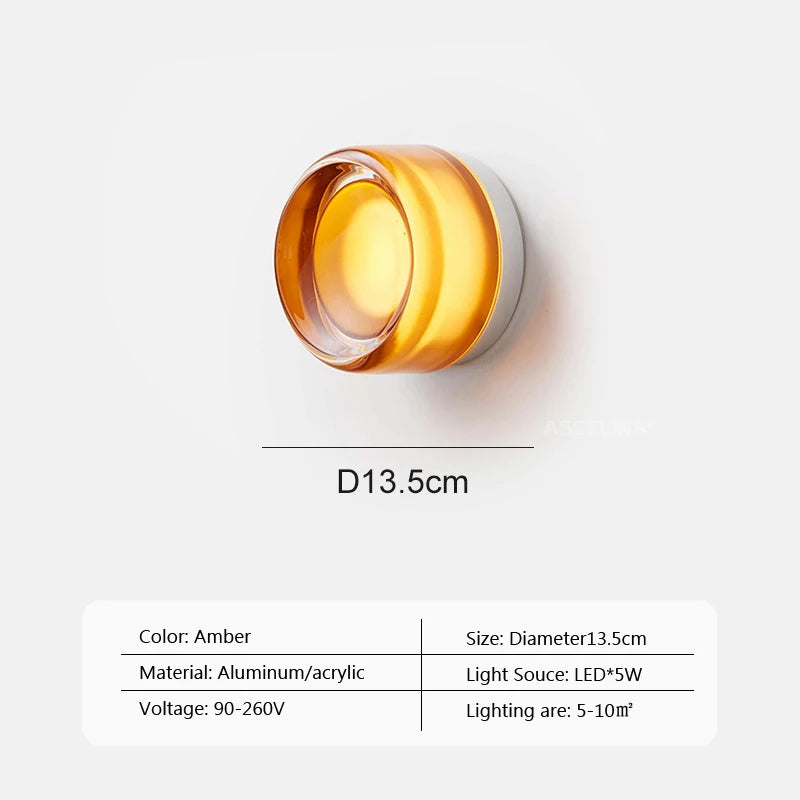 Amber Modern LED Wall Sconce