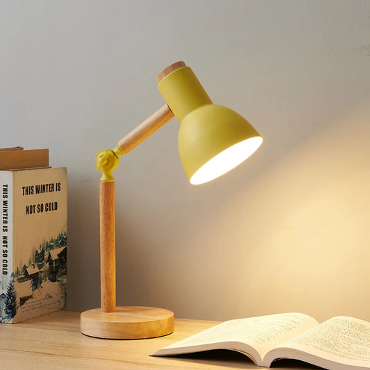 Veya: Adjustable Wooden Desk Study Lamp