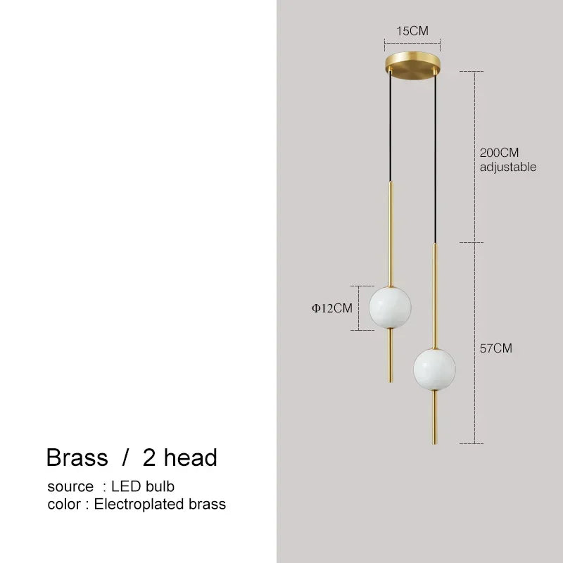 Soma: Nordic Glass Ball Pendant Light