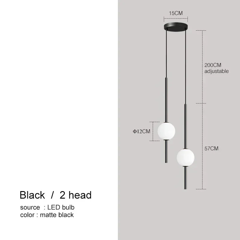 Soma: Nordic Glass Ball Pendant Light