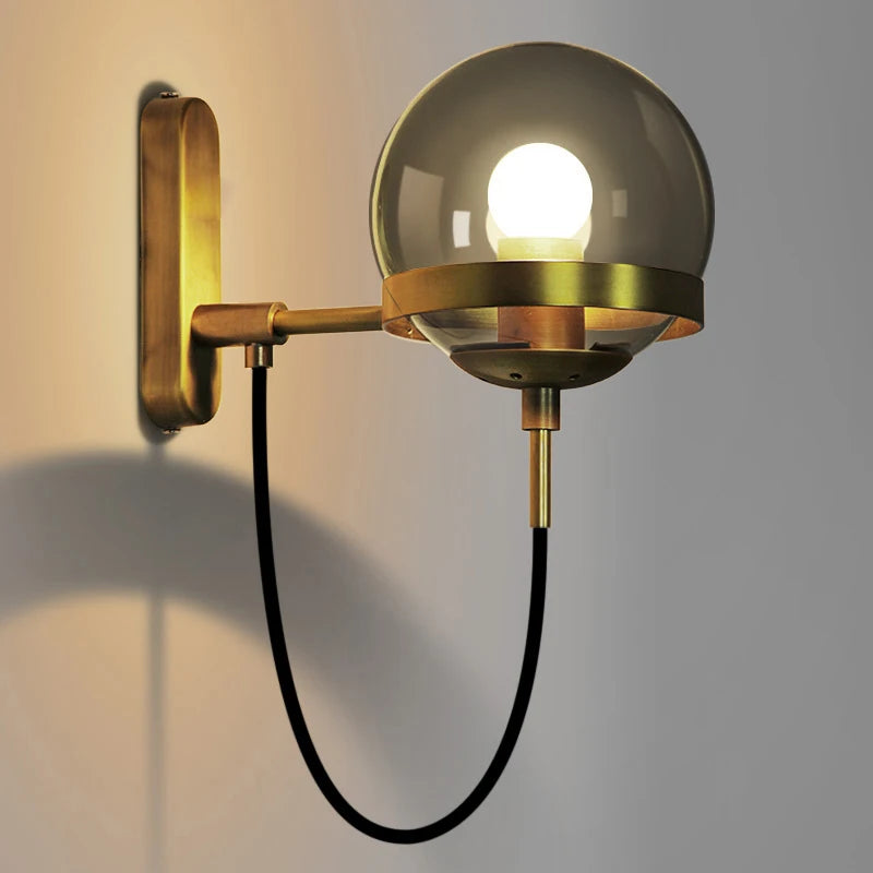 Deepashree: Modern Glass Wall Sconce