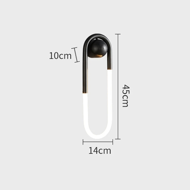 Viveka - Minimalist U-Shaped Wall Lamp