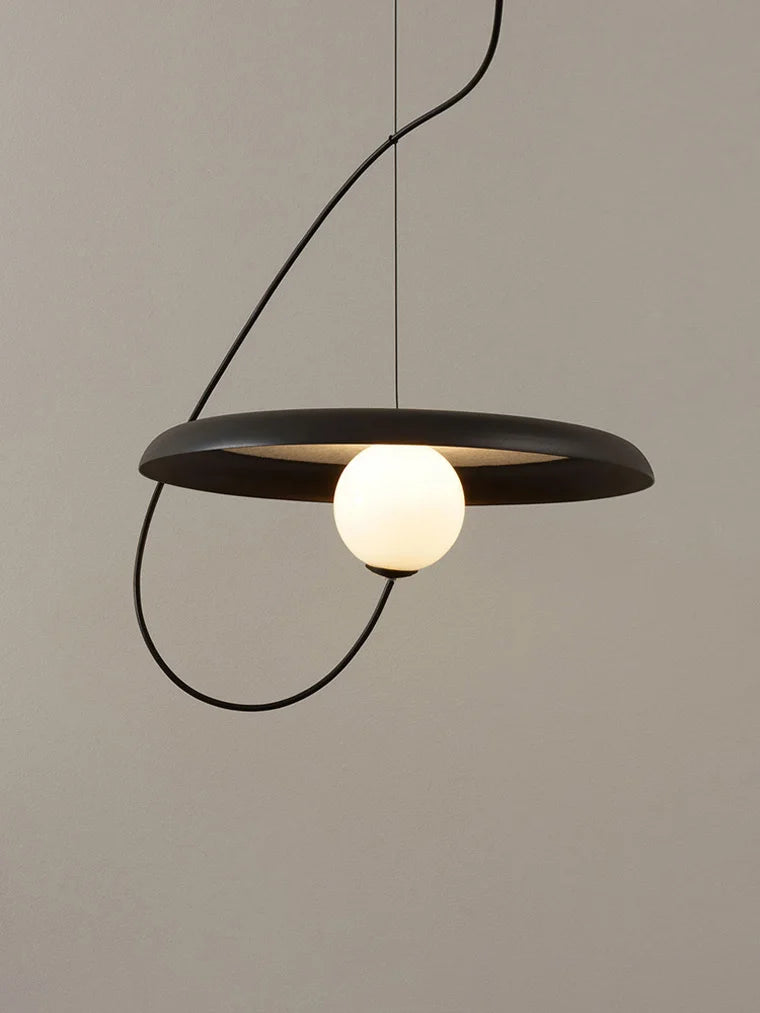 Small Bedroom Lamp Cord Pendant Installation LED.