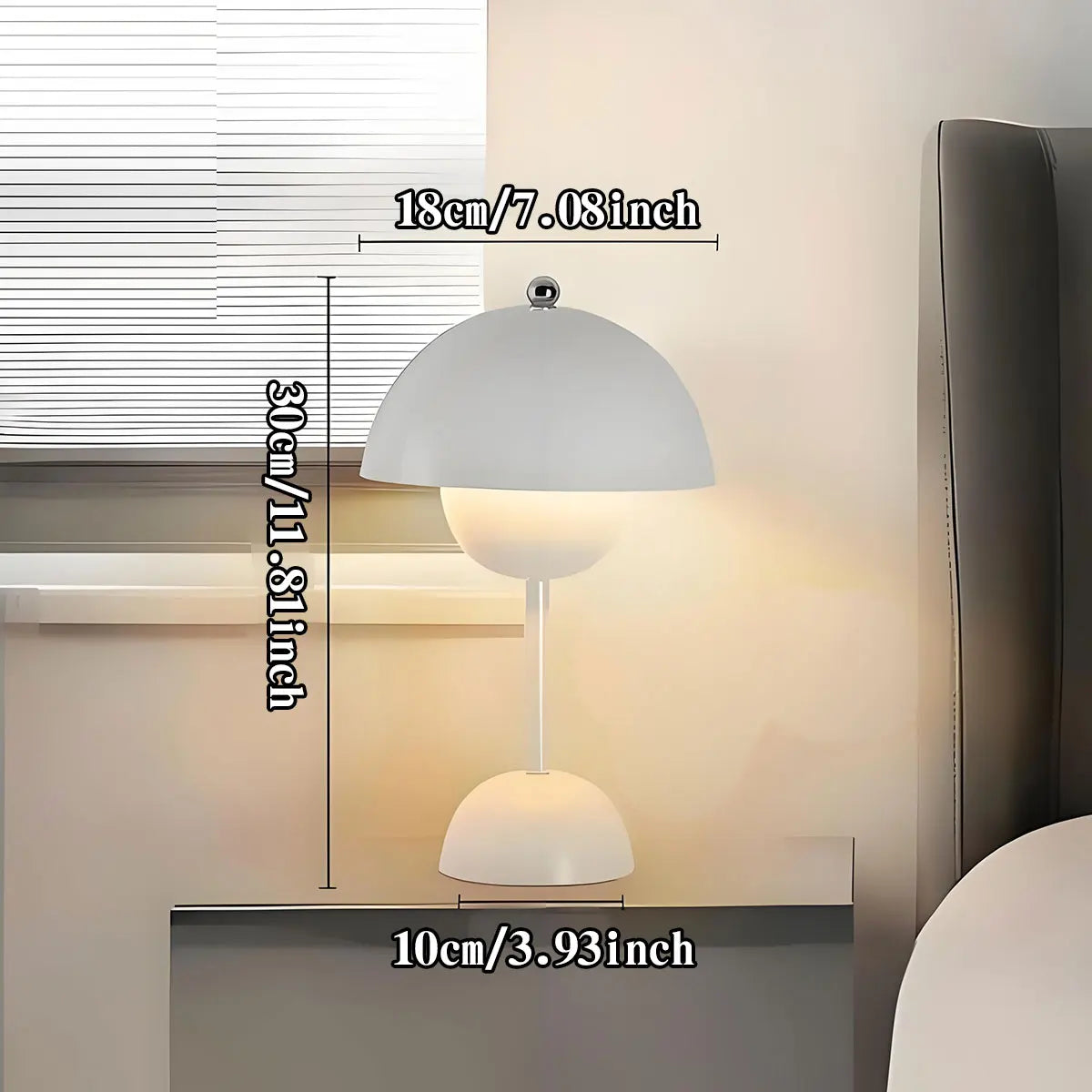 Soft ambient lighting from portable touch LED lamp by Alaya Decor