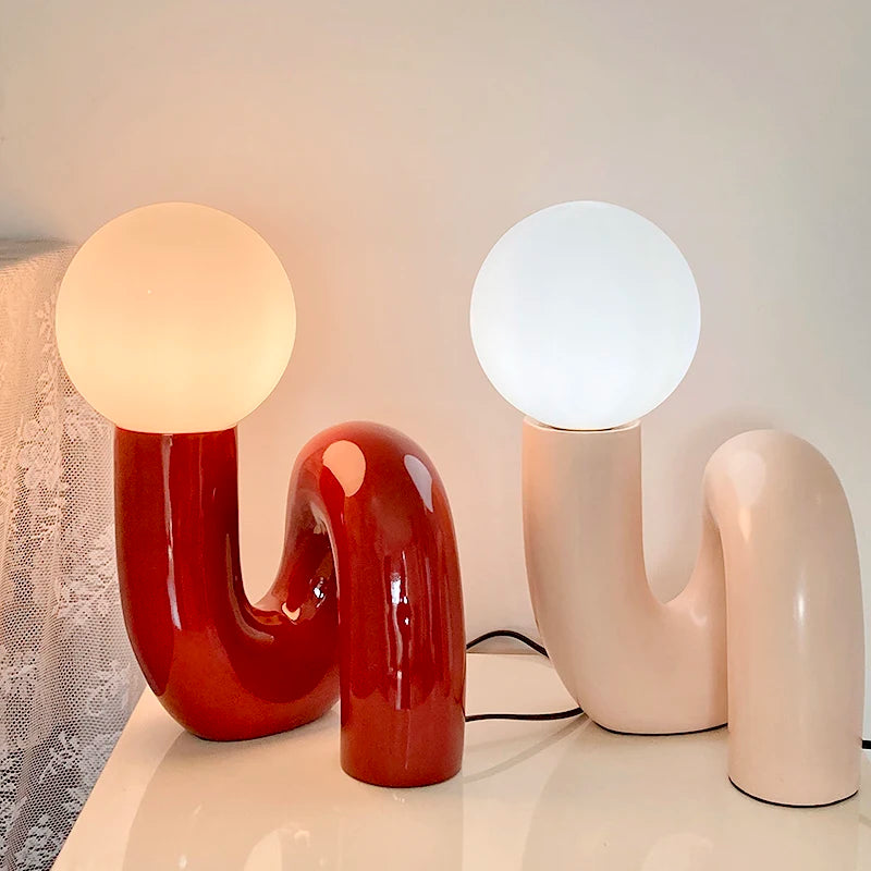 Soma Nordic Postmodern Resin Desk Lamp in modern home office setup