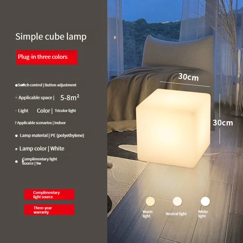 Stylish PVC Cube Modern Lighting Fixture for Home.