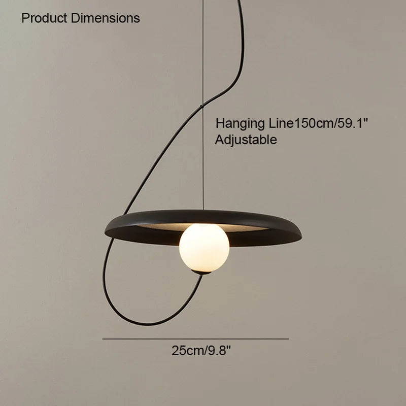 White Shade Magnetic Pendant Lights AC 90-260V.