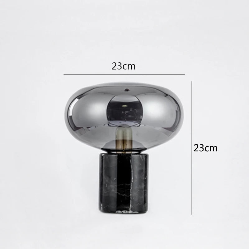 black marble and stained glass modern table lamp for bedside and office