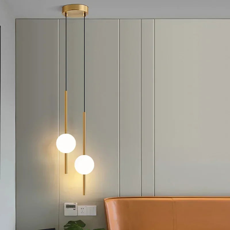 energy-efficient led hanging lamp with clear glass shade