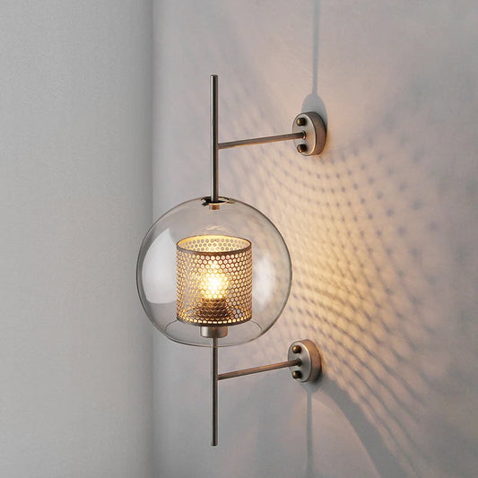 luxury glass shade wall sconce lighting for modern interiors