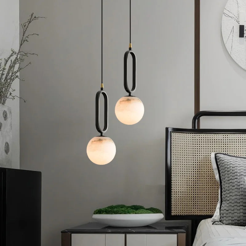 minimalist gold pendant chandelier for living room or dining space