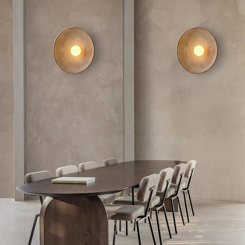 sleek modern style resin and glass wall sconce for home decor